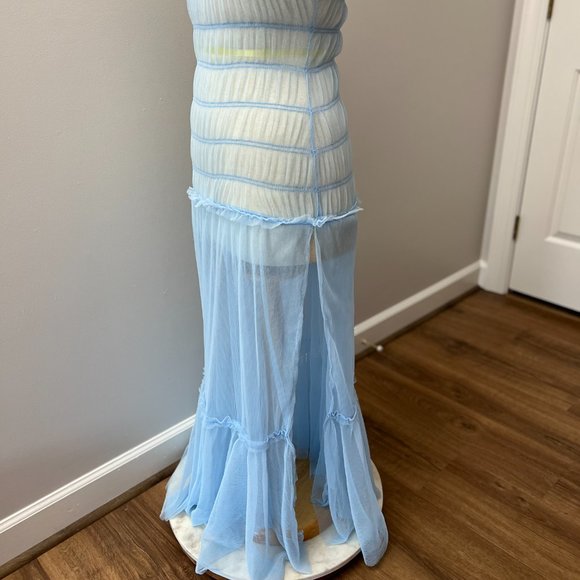 NEW Free People Smock About it Tulle Slip in Blue Sz XS - Picture 6 of 14